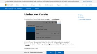
                            4. Löschen von Cookies - Microsoft Support