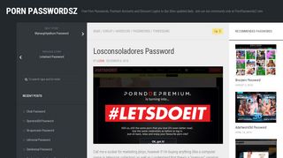 
                            3. Losconsoladores Password – Porn PasswordsZ