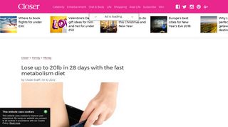 
                            3. Lose up to 20lb in 28 days with the fast metabolism diet | Closer