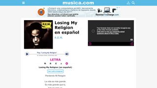 
                            6. Losing My Religion en español - Letra y Canción - R.E.M. | Musica.com