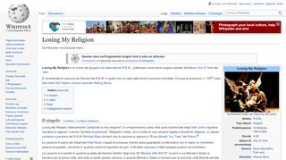 
                            1. Losing My Religion - Wikipedia