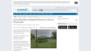 
                            12. Loss of 87 jobs as Imperial Tobacco to close in Westmeath