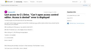 
                            6. Lost access to C:\ Drive. 
