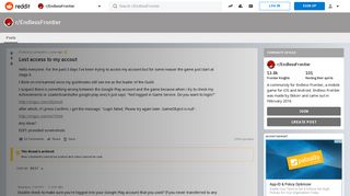
                            1. Lost access to my accout : EndlessFrontier - Reddit