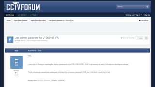 
                            9. Lost admin password for LTD8316T-FA - Digital Video Recorders ...