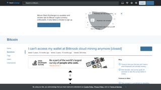 
                            2. lost bitcoins - I can't access my wallet at Bitknock cloud mining ...