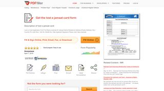 
                            4. Lost E Jamaat Card - Fill Online, Printable, Fillable, Blank | PDFfiller