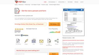 
                            3. Lost E Jamaat Card - Fill Online, Printable, Fillable, Blank | ...