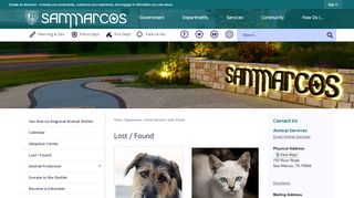 
                            10. Lost / Found | City of San Marcos, TX