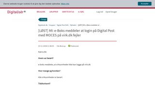 
                            11. [LØST] MI: e-Boks meddeler at login på Digital Post ... - Digitaliser.dk