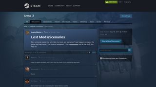 
                            2. Lost Mods/Scenarios :: Arma 3 General Discussions - Steam Community