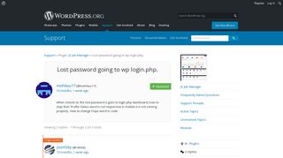 
                            6. Lost password going to wp login.php. | WordPress.org