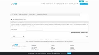
                            10. Lost Password Recovery Form - JEFIT Workout & ...