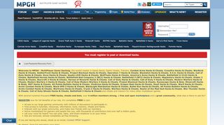 
                            3. Lost Password Recovery Form - MPGH - MultiPlayer Game Hacking ...