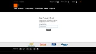 
                            7. Lost Password Reset - Orange™ Hosting