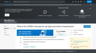 
                            9. lost password - What is the CODEX intercept for wp-login.php ...