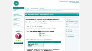 
                            11. Lost Username or Password for your Broadband Service  ...