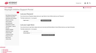 
                            4. Lost your Login Name - Keysight Infoline