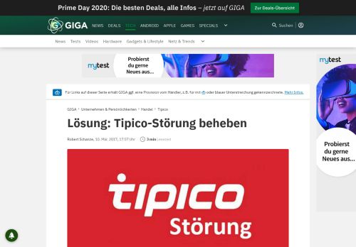 
                            6. Lösung: Tipico-Störung beheben – GIGA