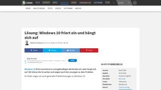 
                            11. Lösung: Windows 10 friert ein und hängt sich auf – GIGA