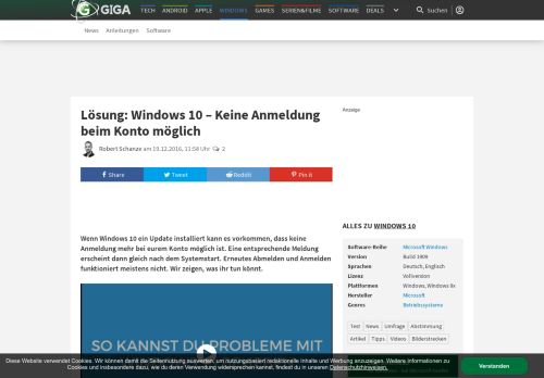 
                            6. Lösung: Windows 10 – Keine Anmeldung beim Konto möglich – GIGA