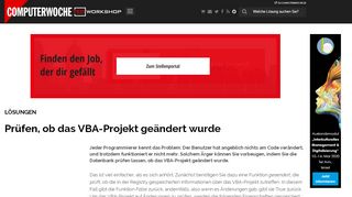 
                            7. LÖSUNGEN: Prüfen, ob das VBA-Projekt geändert wurde ...