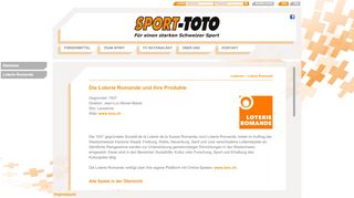 
                            3. Loterie Romande - Sport-Toto-Gesellschaft