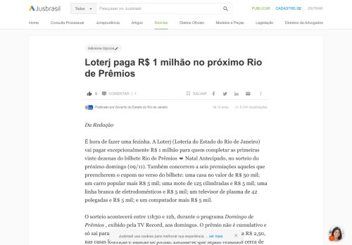 
                            11. Loterj paga R$ 1 milhão no próximo Rio de Prêmios