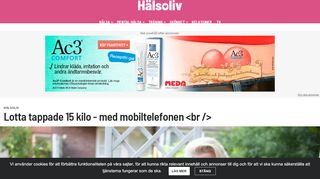 
                            11. Lotta tappade 15 kilo - med mobiltelefonen | Hälsoliv | Expressen ...