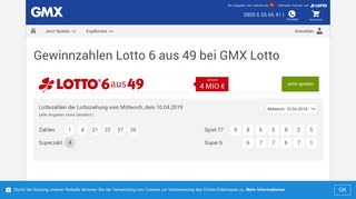 
                            8. Lotto 6 aus 49 - aktuelle Gewinnzahlen der Ziehung ... - WEB.DE Lotto