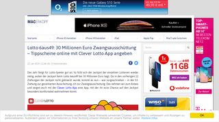 
                            6. Lotto 6aus49: 30 Millionen Euro Zwangsausschüttung – Tippscheine ...