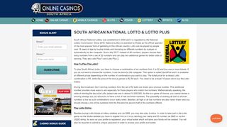 
                            8. Lotto & Lotto Plus South Africa – How to play lotto online