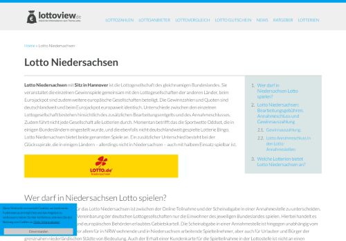 
                            12. Lotto Niedersachsen - Gebühren, Annahme und Auszahlung - lottoview