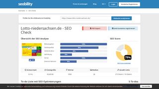 
                            2. lotto-niedersachsen.de | SEO Bewertung | Seobility.net