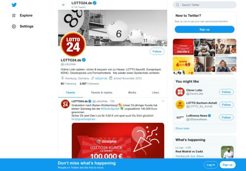 
                            9. LOTTO24.de (@Lotto24de) | Twitter