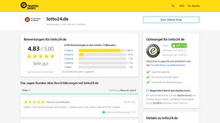 
                            6. lotto24.de Bewertungen & Erfahrungen | Trusted Shops
