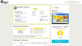 
                            6. lottobay.de Bewertungen & Erfahrungen | Trusted Shops