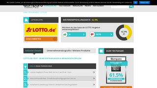 
                            9. Lotto.de Erfahrungen & Test - Kunden Meinungen 2019 - Qomparo