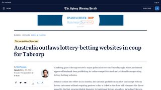 
                            8. Lottoland: Tabcorp records huge win after outlaw of lottery-betting ...