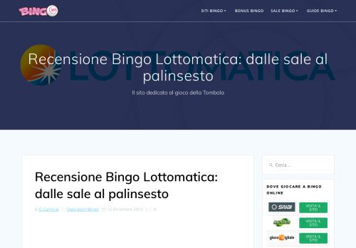 
                            7. Lottomatica Bingo Recensione: login, app, bonus e sale - ...