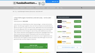 
                            9. Lotty Erfahrungen: Kostenlos Lotto bei Lotty - seriös oder nicht?