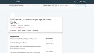 
                            8. LOTUS hiring Supplier Quality Programme Manager Login to Save ...