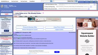 
                            10. Lotus Notes error - File already exists - Lotus/IBM: Notes - Tek-Tips