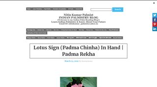 
                            13. Lotus Sign (Padma Chinha) In Hand | Padma Rekha | INDIAN PALM ...