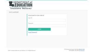 
                            4. Louisiana e-Child Care Parent/TOTS Web Portal - Login