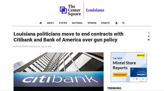 
                            12. Louisiana politicians move to end contracts with Citibank and Bank ...