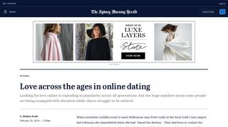 
                            11. Love across the ages in online dating - Sydney Morning Herald