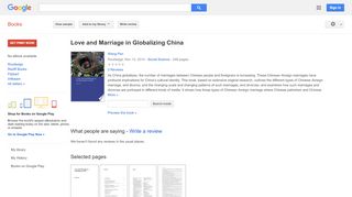 
                            13. Love and Marriage in Globalizing China