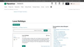 
                            8. Love Holidays - Bargain Travel Message Board - TripAdvisor