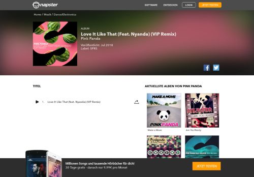 
                            12. Love It Like That (feat. Nyanda) (VIP Remix) (Single) von Pink Panda ...